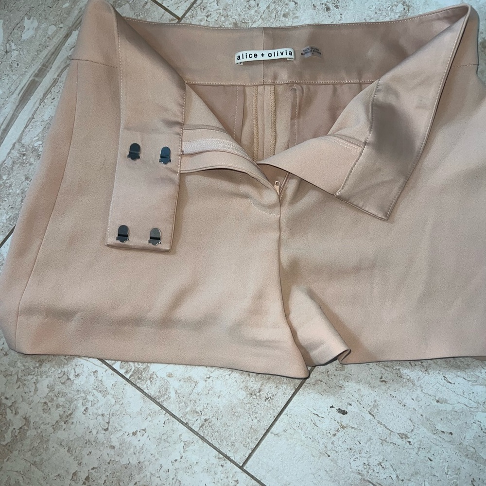Alice + Olivia Nude High-Waisted Shorts